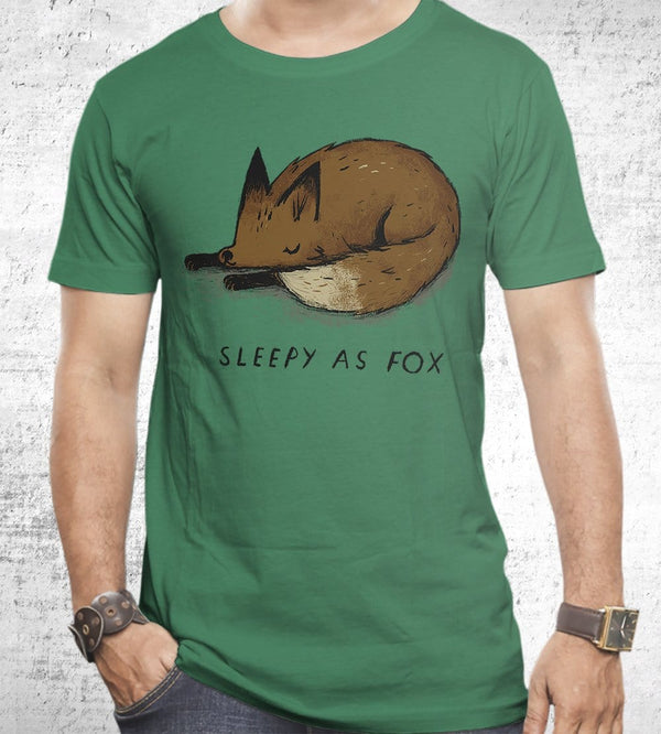 Sleepy As Fox T-Shirts by Louis Roskosch - Pixel Empire