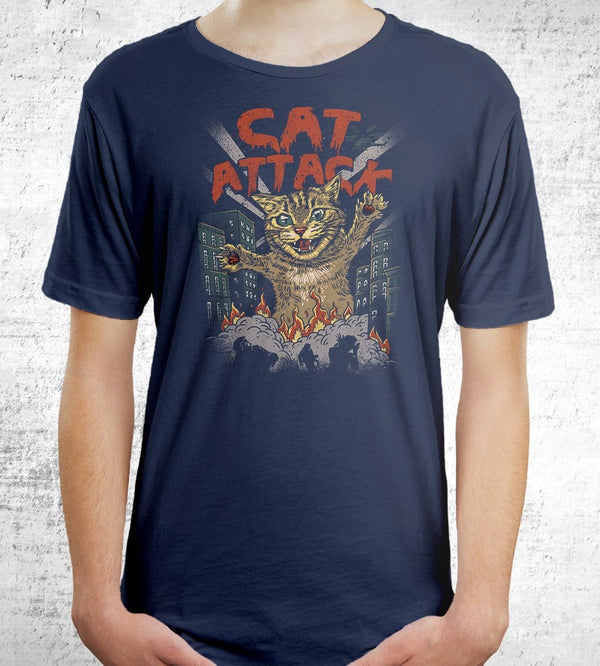 Cat Attack T-Shirts by Vincent Trinidad - Pixel Empire