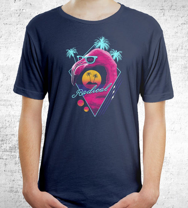 Rad Flamingo T-Shirts by Vincent Trinidad - Pixel Empire
