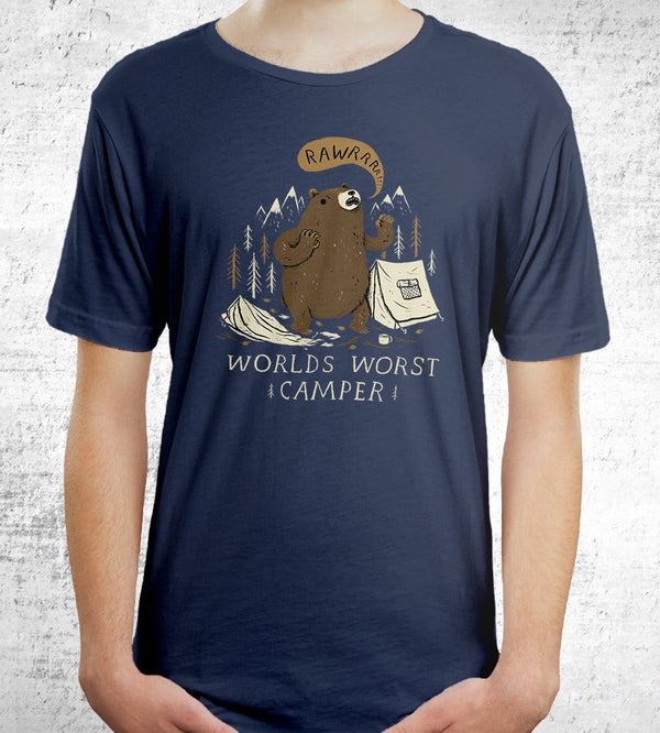 World's Worst Camper T-Shirts by Louis Roskosch - Pixel Empire