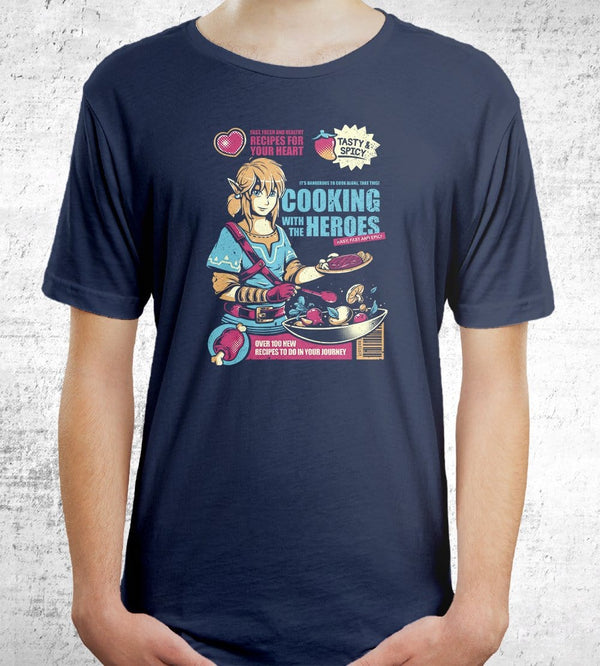 Cooking With The Heroes T-Shirts by Ilustrata - Pixel Empire