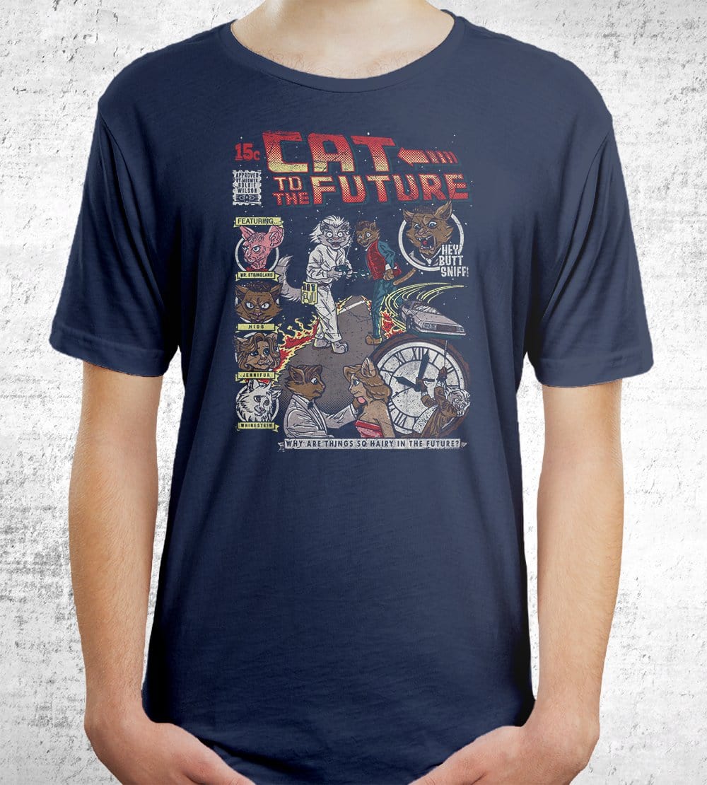 Cat To The Future T-Shirts by COD Designs - Pixel Empire