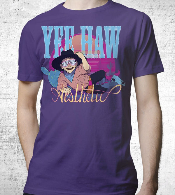 Yeehaw Aesthetic T-Shirts by Austin Eruption - Pixel Empire