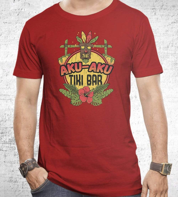 Aku Aku Tiki Bar T-Shirts by Ilustrata - Pixel Empire