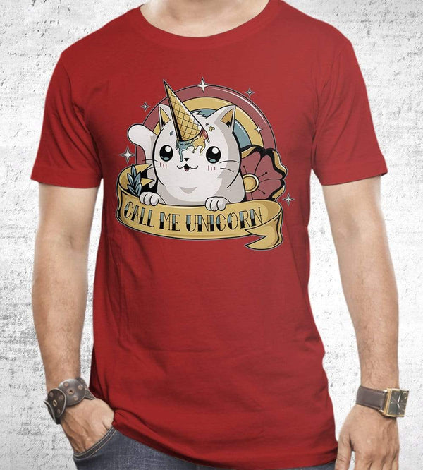 Call Me Unicorn T-Shirts by Typhoonic - Pixel Empire
