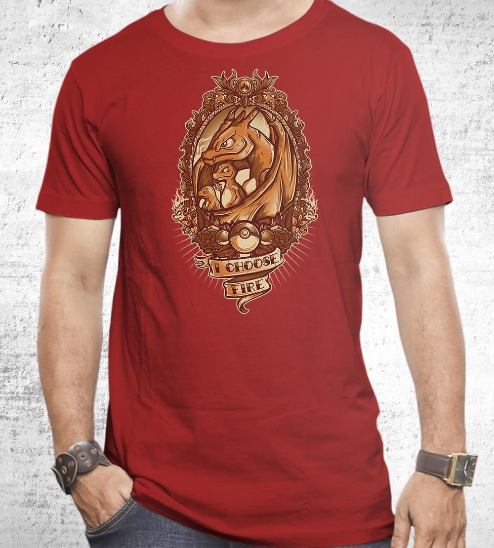 I Choose Fire T-Shirts by Juan Manuel Orozco - Pixel Empire