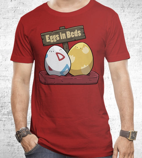 Eggs in Beds T-Shirts by Dobbs - Pixel Empire
