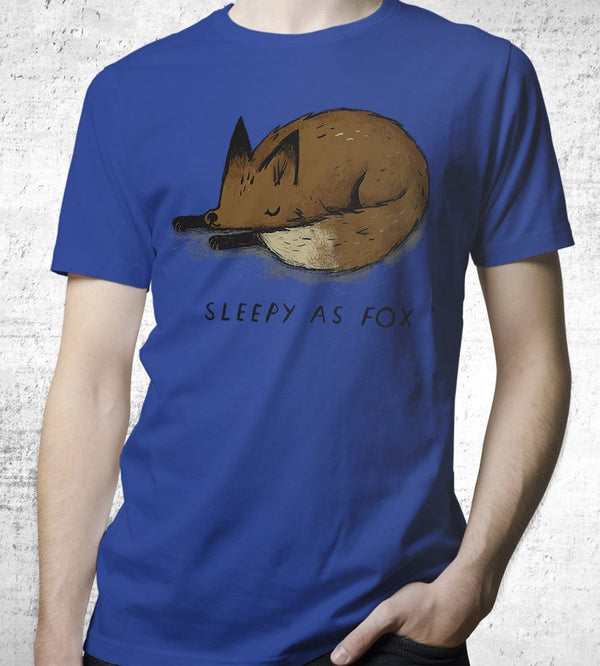Sleepy As Fox T-Shirts by Louis Roskosch - Pixel Empire