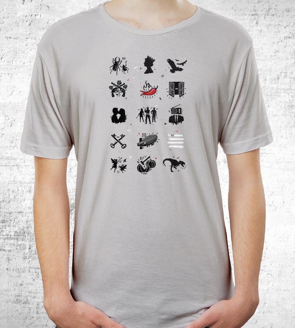 Rock N Roll Pictionary T-Shirts by Grant Shepley - Pixel Empire