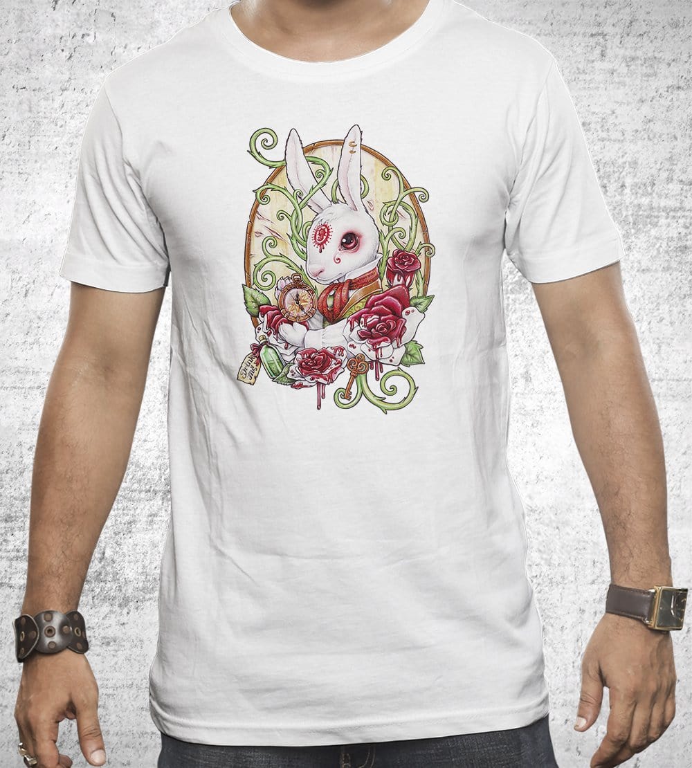 White Rabbit T-Shirts by Medusa Dollmaker - Pixel Empire