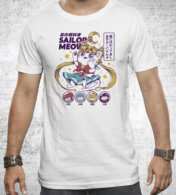 Sailor Meow T-Shirts by Ilustrata - Pixel Empire