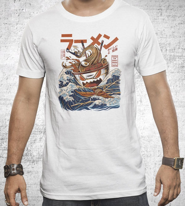Great Ramen Off Kanagawa T-Shirts by Ilustrata - Pixel Empire
