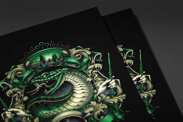 Wizarding House Set Posters by Glitchy Gorilla - Pixel Empire