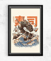 Great Sushi Dragon Posters by Ilustrata - Pixel Empire