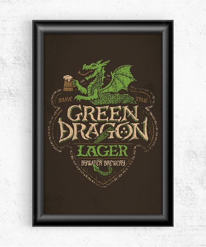 Green Dragon Lager Posters by Cory Freeman Design - Pixel Empire