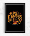 The Flames Guide Me Posters by StudioM6 - Pixel Empire