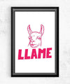 Llame Posters by Mathijs Vissers - Pixel Empire