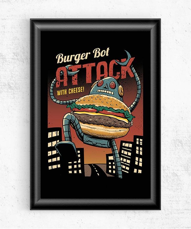 Burger Bot Posters by Vincent Trinidad - Pixel Empire