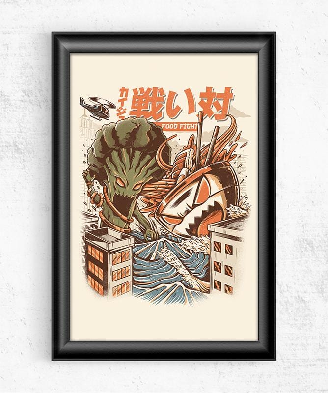 Broccoli vs Ramen Posters by Ilustrata - Pixel Empire