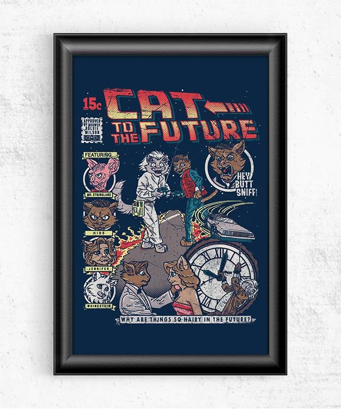 Cat to the Future Posters by COD Designs - Pixel Empire