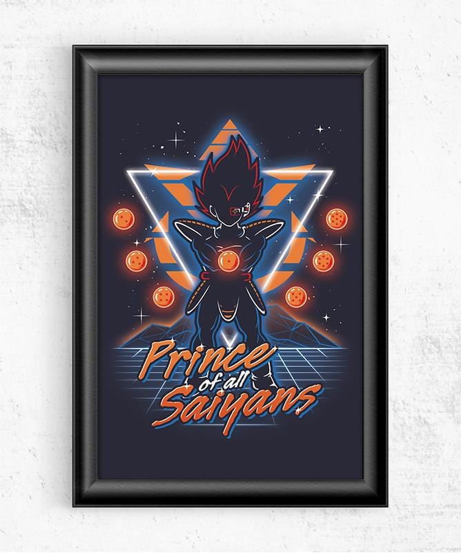 Retro Saiyan Prince Posters by Olipop - Pixel Empire