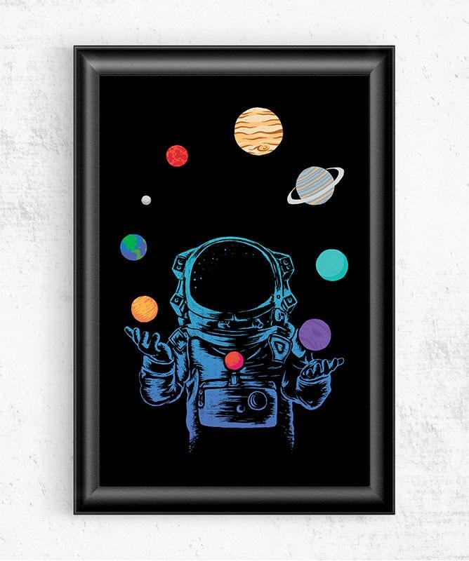 Space Juggler Posters by Daniel Teres - Pixel Empire