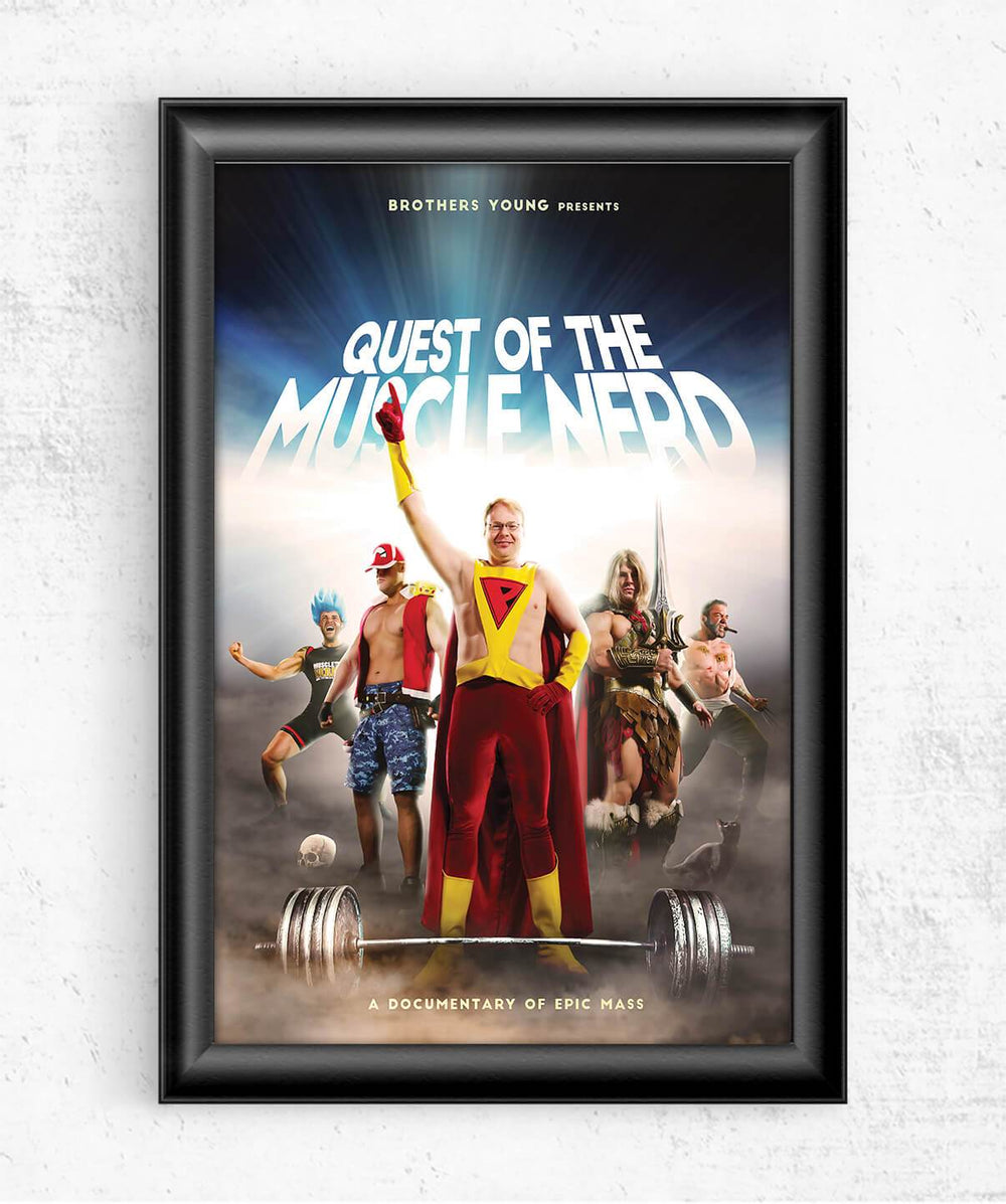 Quest of the Muscle Nerd Poster Posters by Muscle Nerd - Pixel Empire