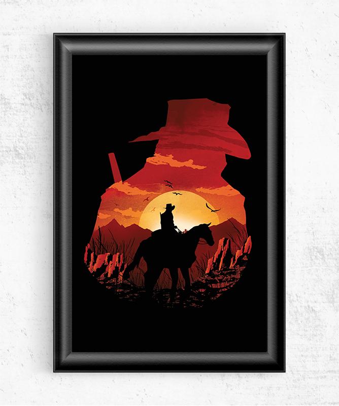 Red Dead Sunset Posters by Dan Elijah Fajardo - Pixel Empire
