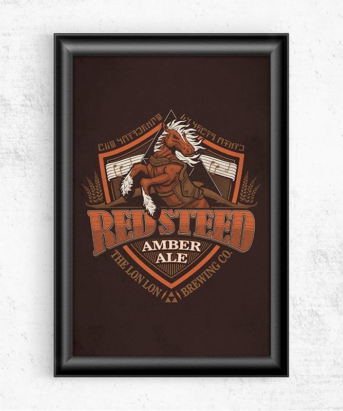 Red Steed Ale Posters by Cory Freeman Design - Pixel Empire