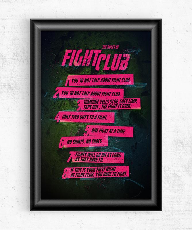 Fight Club Rules Posters by Nikita Abakumov - Pixel Empire
