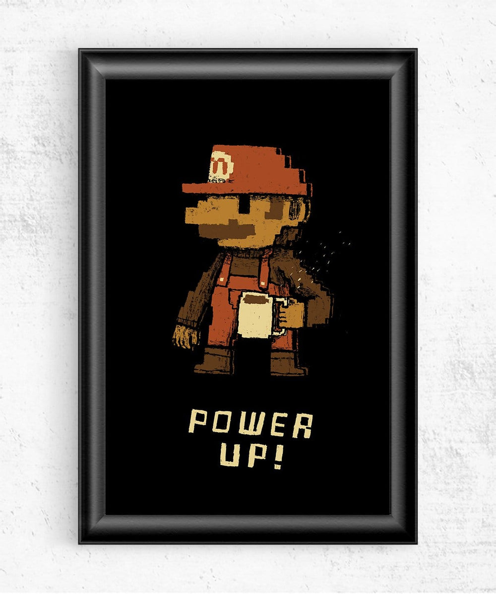 Coffee Power Up Posters by Louis Roskosch - Pixel Empire