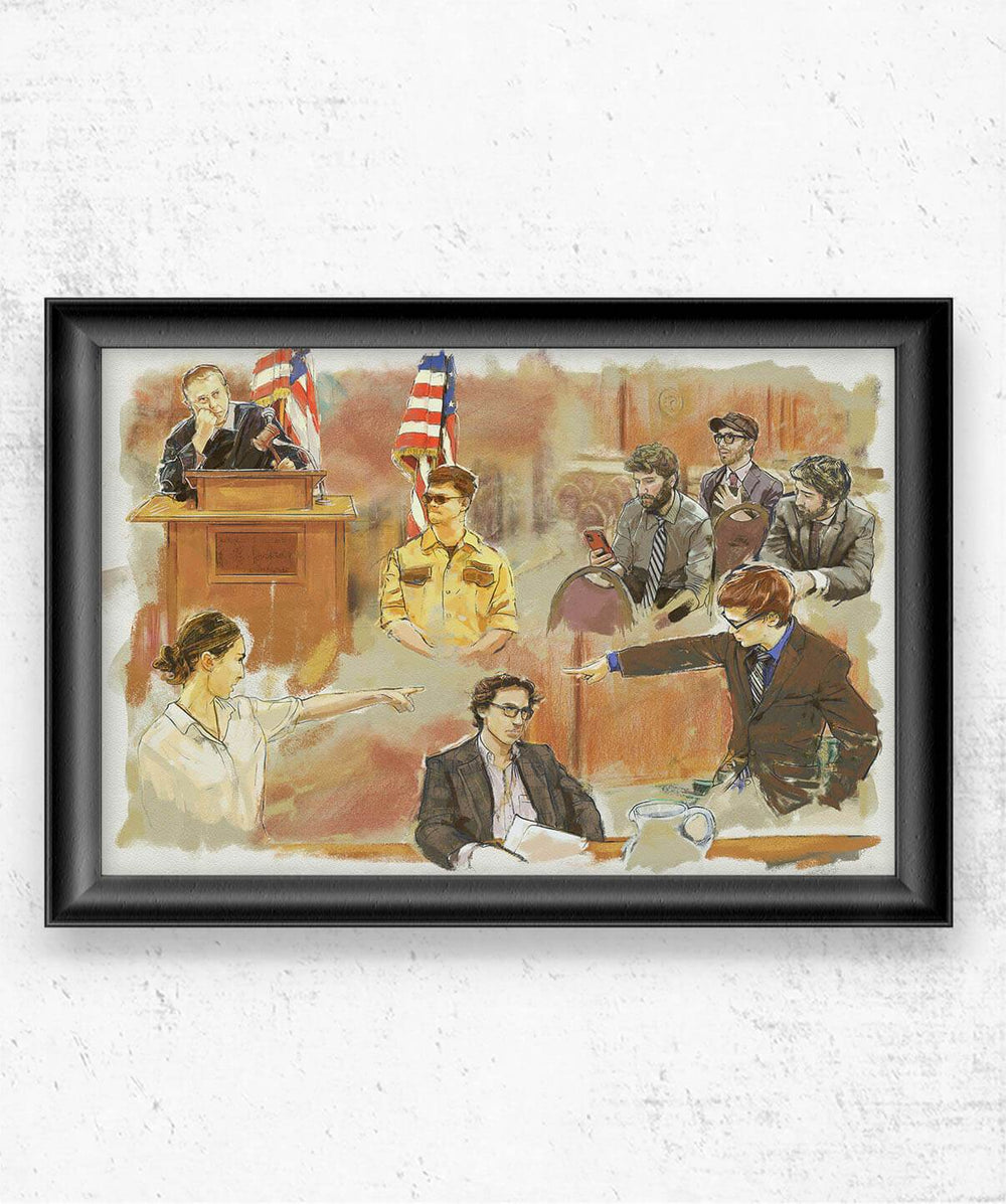 'The Trial' Courtroom Sketch Posters by Scott The Woz - Pixel Empire