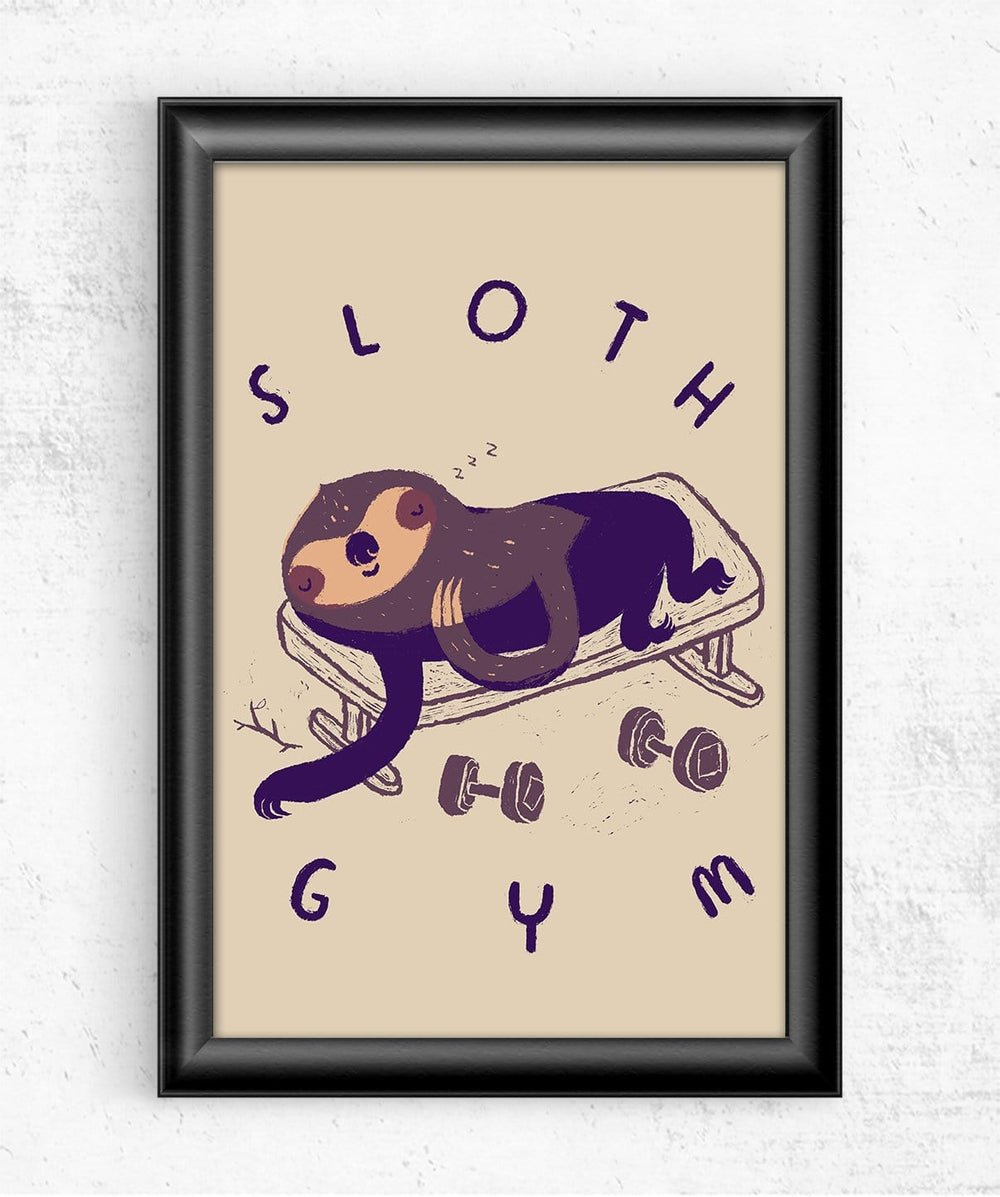 Sloth Gym Posters by Louis Roskosch - Pixel Empire