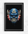 Star Spangled Skull Posters by Glitchy Gorilla - Pixel Empire