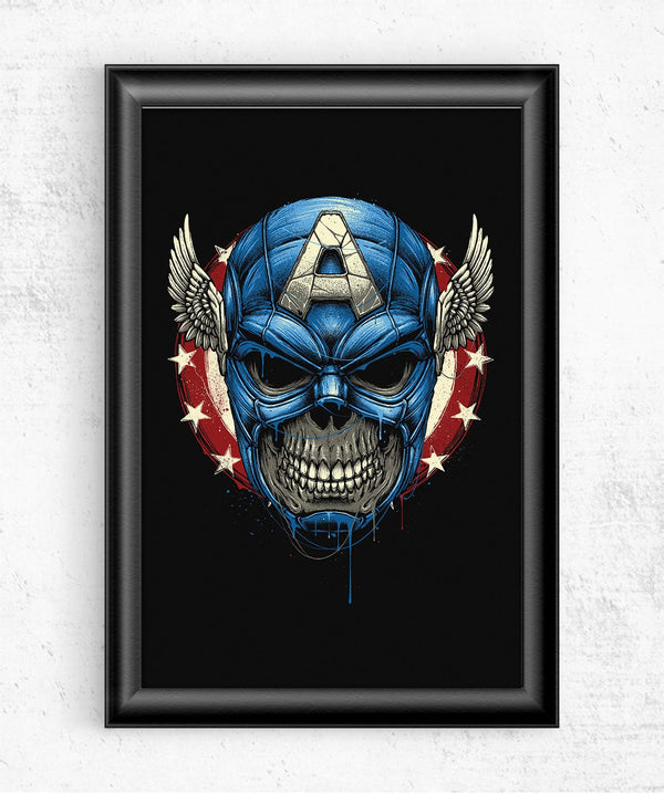 Star Spangled Skull Posters by Glitchy Gorilla - Pixel Empire