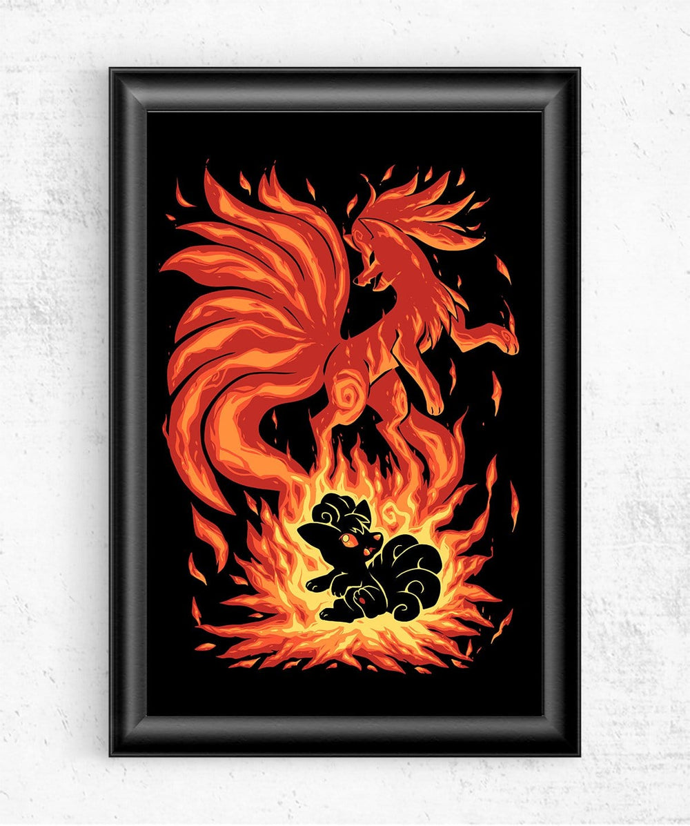 The Flame Tailed Fox Within Posters by Techranova - Pixel Empire