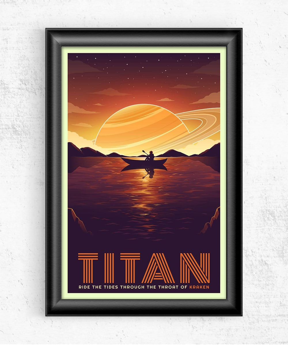 Space Tourism Titan Canoe Posters by B Cubed Designs - Pixel Empire