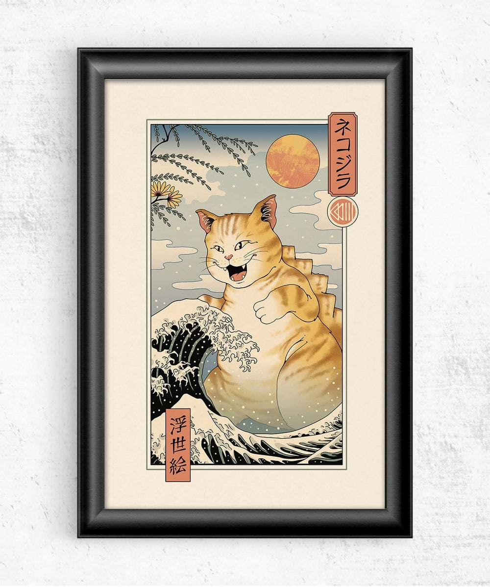 Catzilla Ukiyo-e