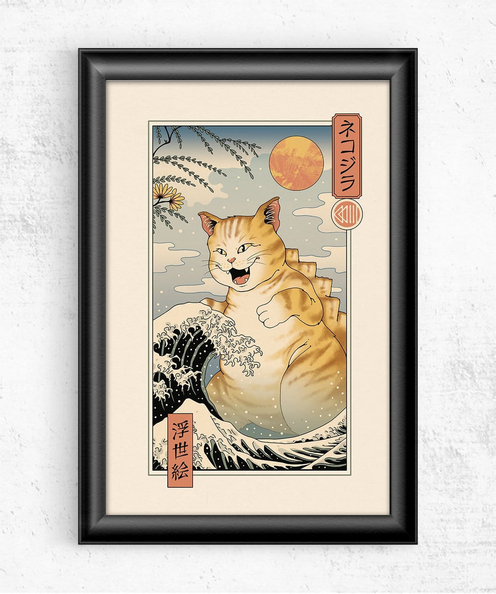 Catzilla Ukiyo-e Posters by Vincent Trinidad - Pixel Empire