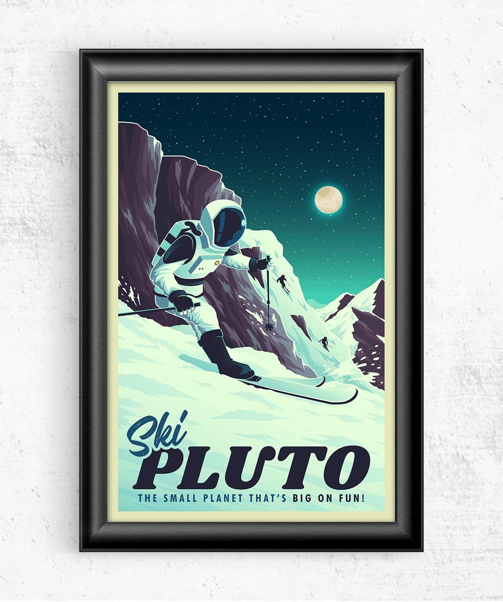 Space Tourism Pluto Skiing Posters by B Cubed Designs - Pixel Empire