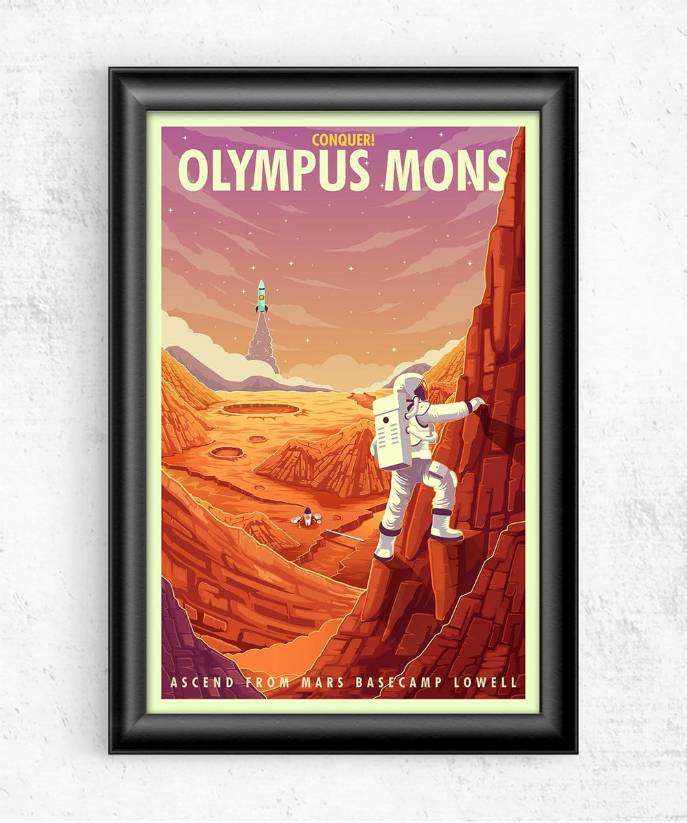 Space Tourism Mars Mountain Climbing Posters by B Cubed Designs - Pixel Empire