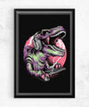 Dino Rage Posters by Glitchy Gorilla - Pixel Empire