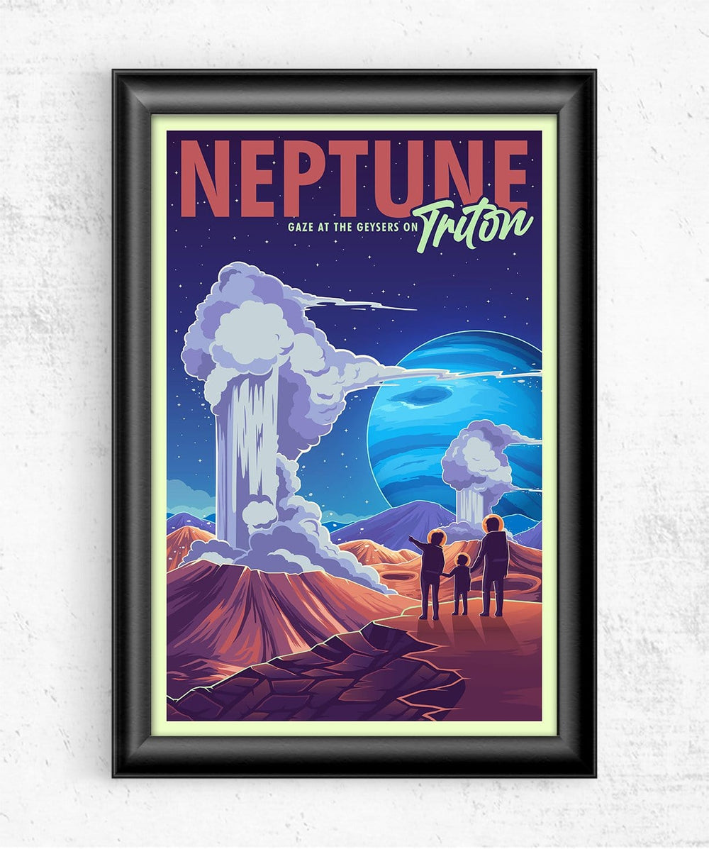 Space Tourism Neptune Triton Geysers Posters by B Cubed Designs - Pixel Empire