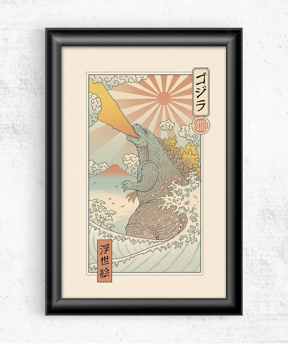 King Kaiju Ukiyo-e Posters by Vincent Trinidad - Pixel Empire