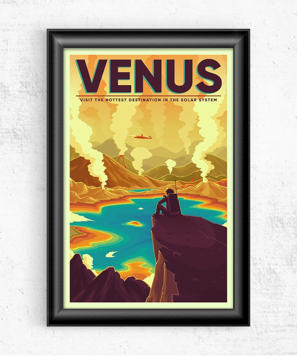 Space Tourism Venus Hot Springs Posters by B Cubed Designs - Pixel Empire