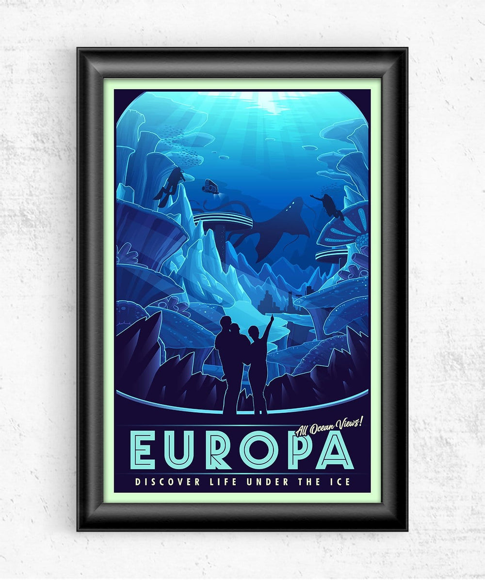 Space Tourism Europa Under The Ice Posters by B Cubed Designs - Pixel Empire