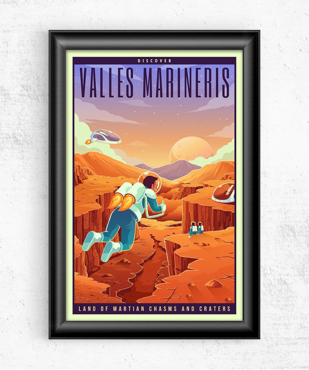 Space Tourism Mars Valles Marineris Posters by B Cubed Designs - Pixel Empire