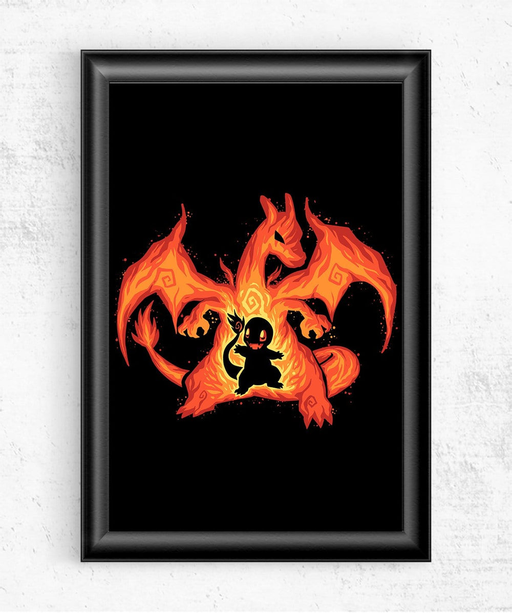 The Fire Dragon Within Posters by Techranova - Pixel Empire