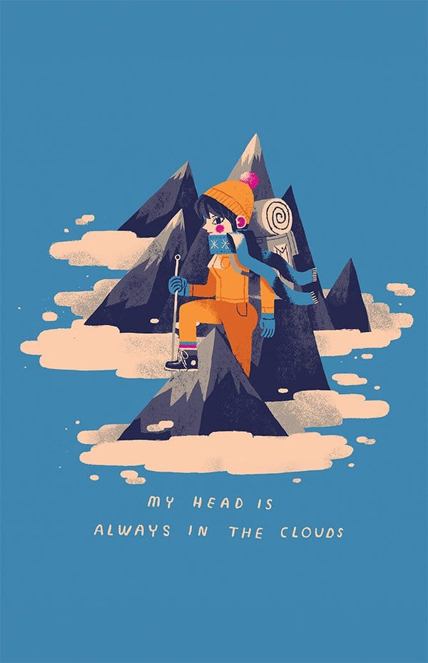 My Head Is Always In The Clouds Posters by Louis Roskosch - Pixel Empire