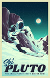 Space Tourism Pluto Skiing Posters by B Cubed Designs - Pixel Empire